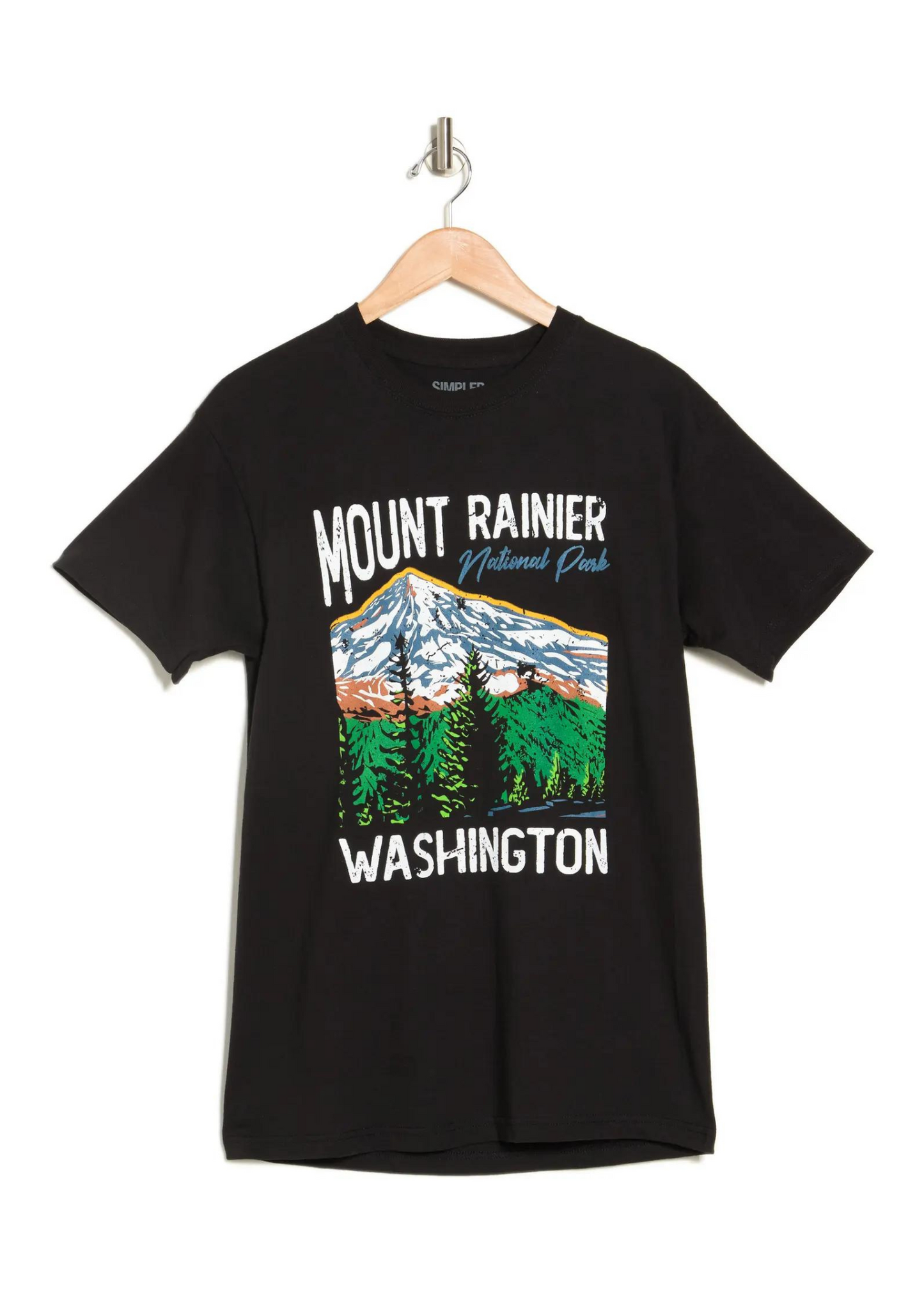 Mount Rainier Cotton Graphic T-Shirt